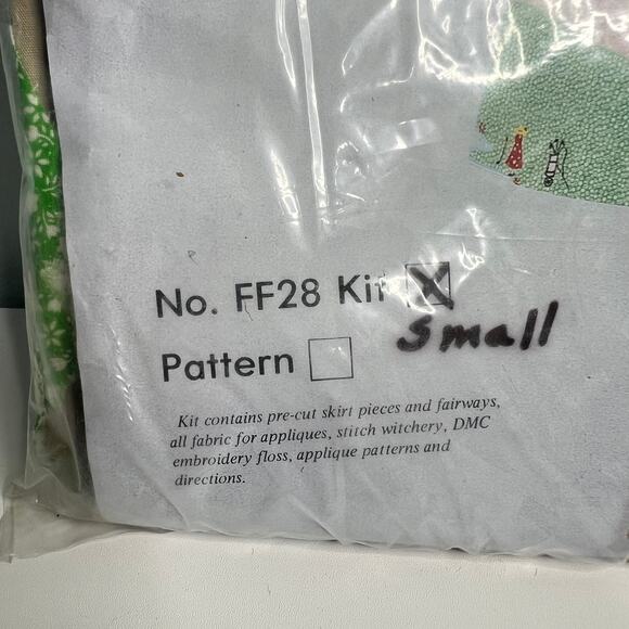 Vintage 80s Golf Skirt Applique Kit Flying Fingers Pattern Project Size Small - Picture 5 of 10